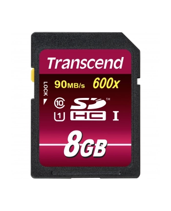 Transcend karta pamięci SDHC UHS-1 8GB Class 10 ULTIMATE HD VIDEO