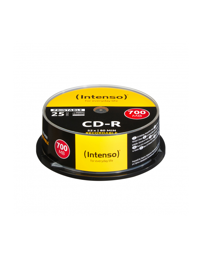 CD-R Intenso [ cake box 25 | 700MB | 52x ] do nadruku-Fullface główny