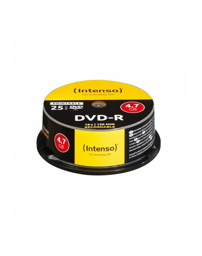 DVD-R Intenso [cake box 25|4.7GB|16x| do nadruku | Extra Fine Matt | Fullface] główny