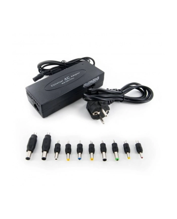 4World uniwersalny zasilacz sieciowy do notebooka 90W + USB, 10 końcówek