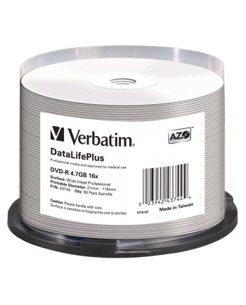 VERBATIM DVD-R(50-Pack)Spindle/Printable/16x/4.7GB/NON-ID