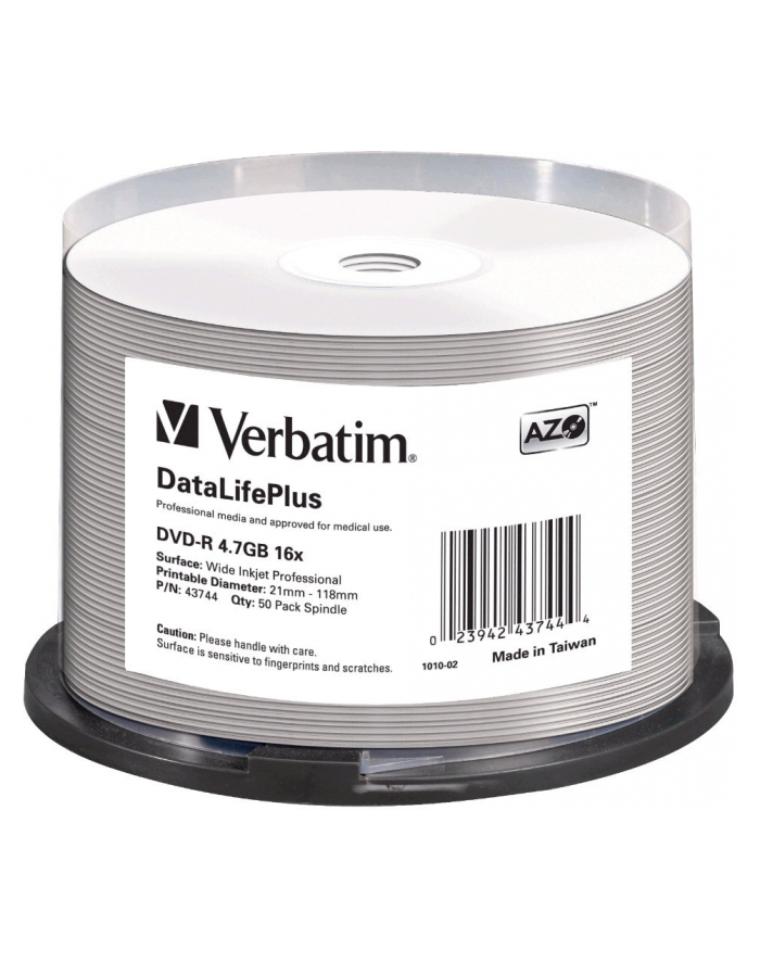 VERBATIM DVD-R(50-Pack)Spindle/Printable/16x/4.7GB/NON-ID główny