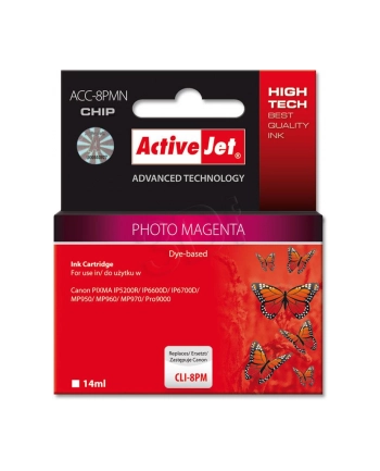 ActiveJet ACC-8PM (ACC-8PCN) tusz Photo Magenta do drukarki Canon (zam. CLI-8PM)     (CHIP)