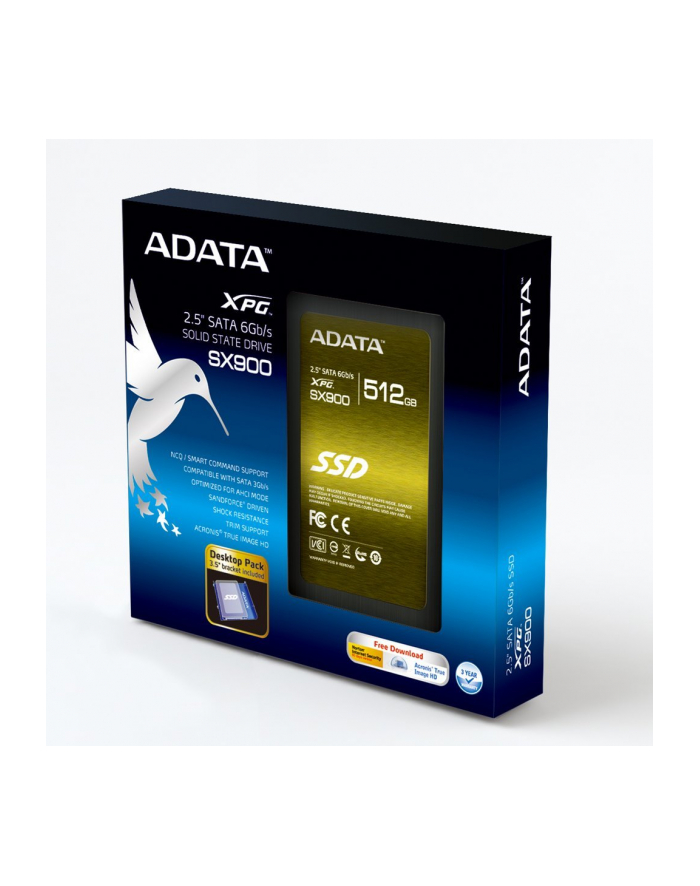 A-DATA SSD ASX900 512GB 2.5' S3 550/530 MB/s 85k IOPS główny