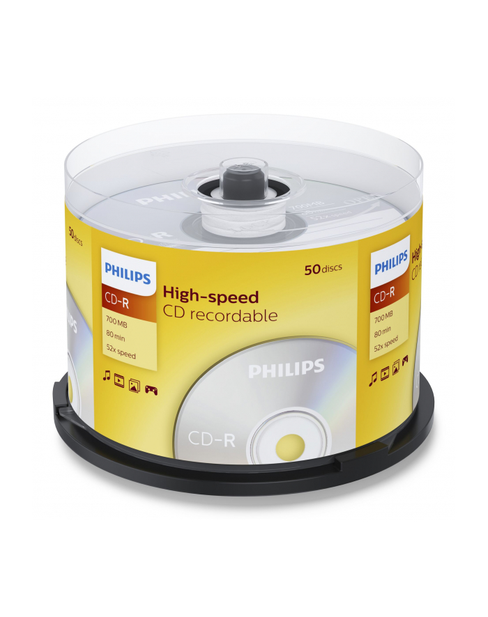 Płytki PHILIPS CD-R 700MB 52x cake 50 główny