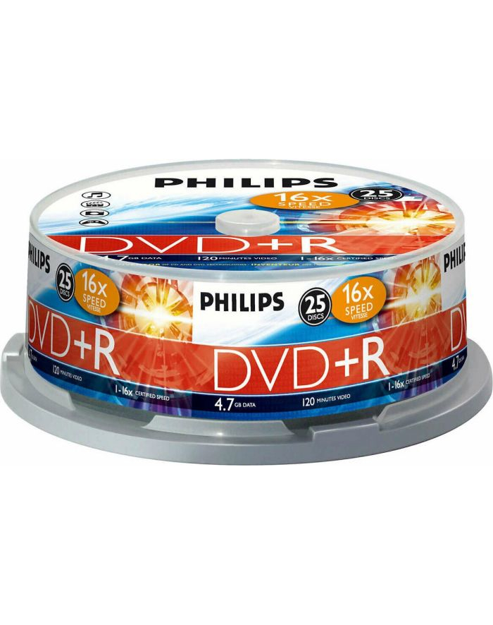 Płytki PHILIPS DVD+R 4,7 16x cake 25 główny