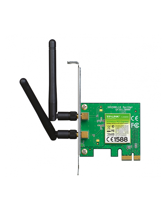 TP-Link WN881ND karta WiFi N300 (2.4GHz) PCI-E 2T2R RP-SMA główny