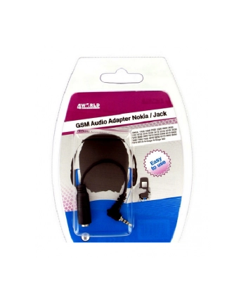 4World Audio adapter Nokia Jack 1100/2100/2300/3330/3510/5210/6030/6600/8210
