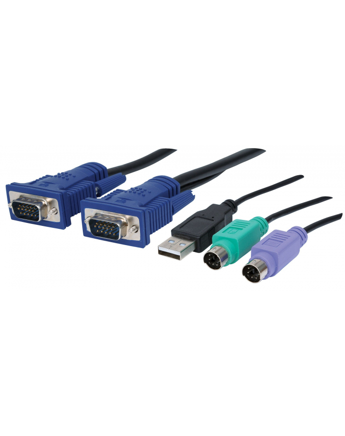 Intellinet KVM przełącznik 16 portów combo USB + PS/2 rack 19'' OSD główny