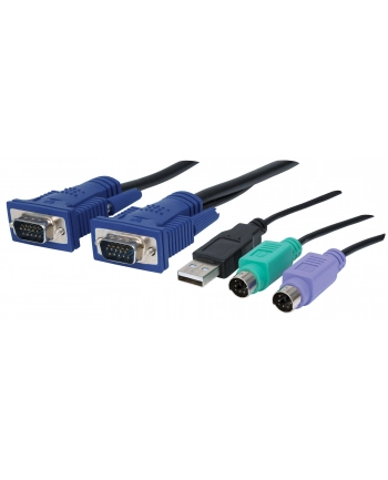 Intellinet KVM przełącznik 8 portów combo USB + PS/2 rack 19'' OSD