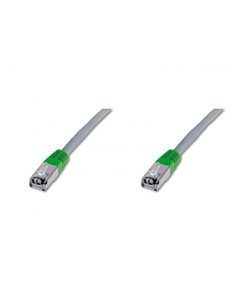 Patch cord kat.5e FTP, CU, AWG 26/7, szary, 1m Crossover