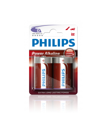 Bateria PHILIPS LR20P2B/10 POWER ALAKLINE ( Technologia alkaliczna idealna do urządzeń o dużym poborze energii: zabawki  odtwrzacze przenośne )