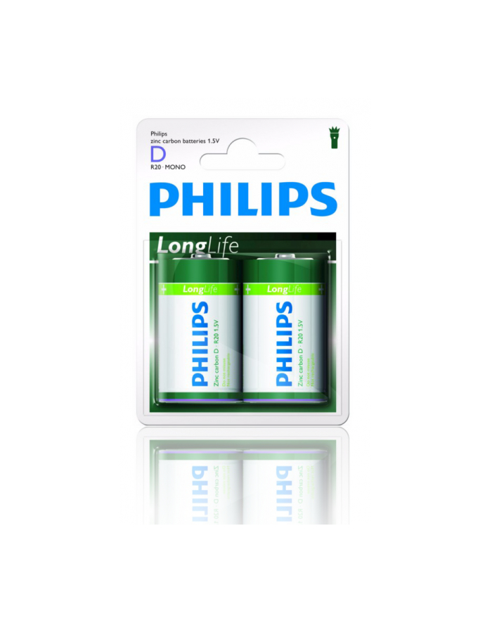 Bateria PHILIPS R20L2B/10 LONGLIFE ( idealna do zegarów  kalkulatorów  pilotów i radia ) główny