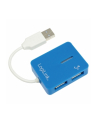 HUB USB 2.0 4-portowy 'Smile' - niebieski - nr 2