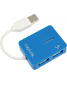 HUB USB 2.0 4-portowy 'Smile' - niebieski - nr 6
