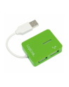 HUB USB 2.0 4-portowy 'Smile' - zielony - nr 2