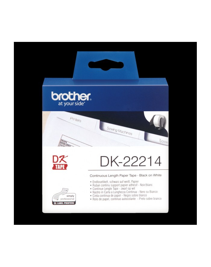 Etykiety Brother papierowe  DK-22214 12mm x 30.48m główny