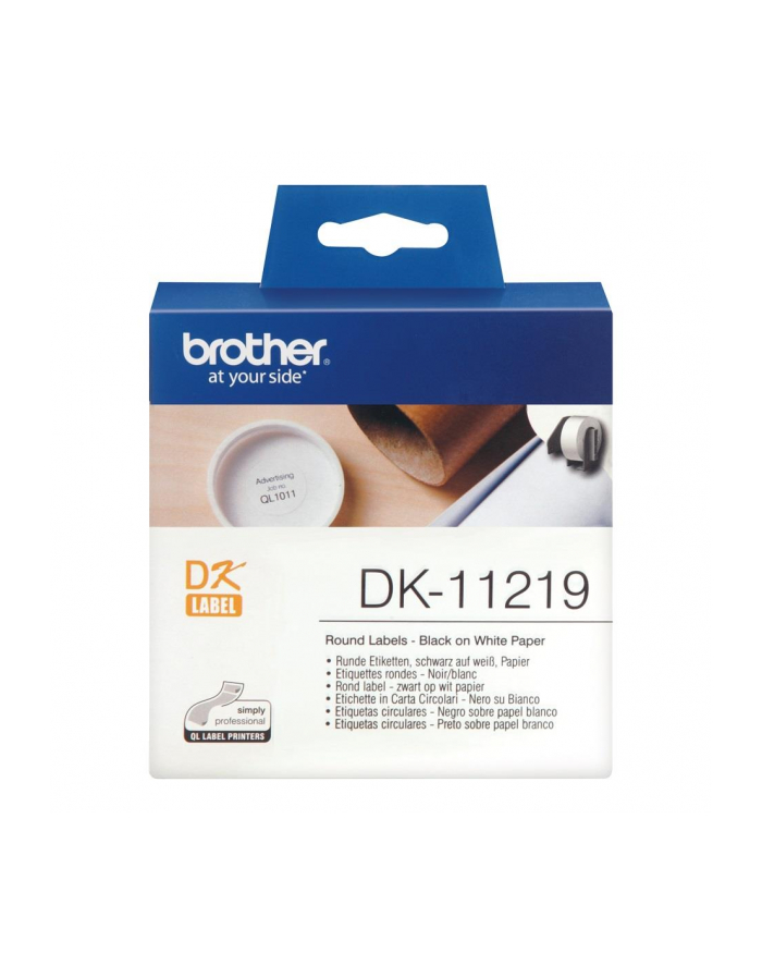 Etykiety Brother DK11219   12 mm 1/2 średnica  - 1200 etykiet główny