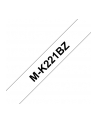 Taśma do P-touch MK-221 BZ (Blister) 9mm biała / czarny nadr - nr 18
