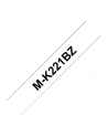 Taśma do P-touch MK-221 BZ (Blister) 9mm biała / czarny nadr - nr 23