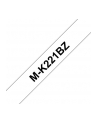 Taśma do P-touch MK-221 BZ (Blister) 9mm biała / czarny nadr - nr 26