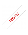 Taśma laminowana do P-touch, Brother TZE-132 12mm przezroczysta / czerwony nadruk - nr 27