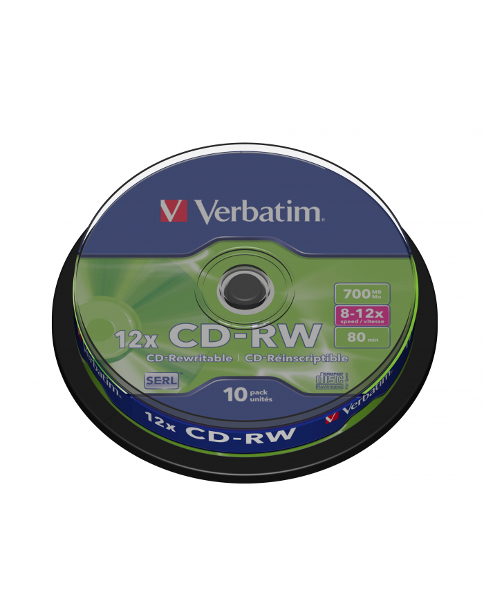 Płytki CD-R/W VERBATIM 8-12x SCR. RES CAKE10 43480 główny