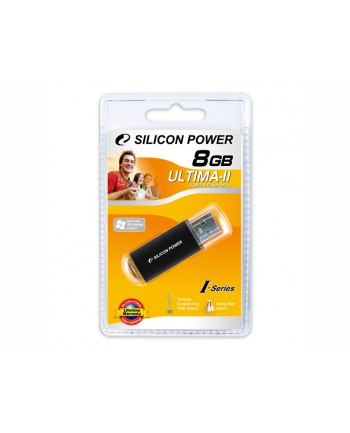 Pamięć Pendrive USB 2.0 SILICON Ultima II-Ise/8G Black - Aluminiowa Obudowa