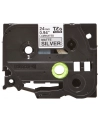 Taśma matowa do P-touch, Brother TZE-M951 24mm srebrna metaliczna/czarny nadruk - nr 16