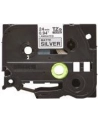 Taśma matowa do P-touch, Brother TZE-M951 24mm srebrna metaliczna/czarny nadruk - nr 38