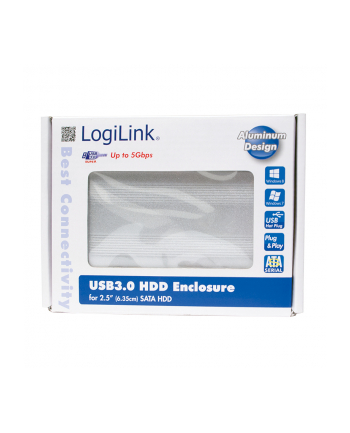 LOGILINK - Obudowa do HDD 2.5'' SATA USB 3.0 srebrna