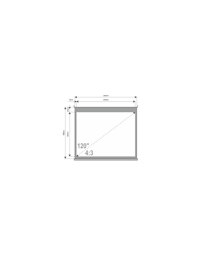4World Ekrany projekcyjne na ścianę 244x183 (120'', 4:3) biały mat główny