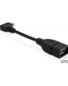 KABEL USB MICRO KĄTOWY 90”->USB AM(F) OTG 11CM DELOCK - nr 113