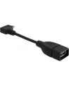 KABEL USB MICRO KĄTOWY 90”->USB AM(F) OTG 11CM DELOCK - nr 115