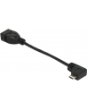 KABEL USB MICRO KĄTOWY 90”->USB AM(F) OTG 11CM DELOCK - nr 121