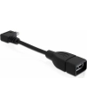 KABEL USB MICRO KĄTOWY 90”->USB AM(F) OTG 11CM DELOCK - nr 123