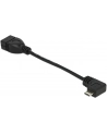 KABEL USB MICRO KĄTOWY 90”->USB AM(F) OTG 11CM DELOCK - nr 72