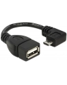 KABEL USB MICRO KĄTOWY 90”->USB AM(F) OTG 11CM DELOCK - nr 97