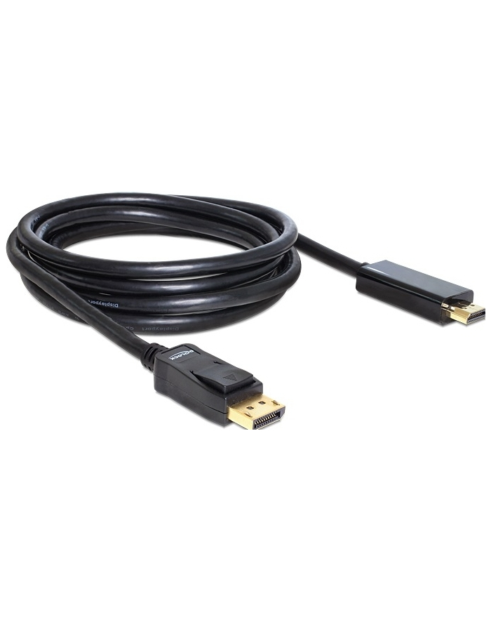 KABEL DISPLAYPORT M->HDMI M 2M GOLD DELOCK główny