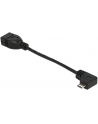 KABEL USB MICRO KĄTOWY 90”->USB AM(F) OTG 11CM DELOCK - nr 103
