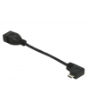 KABEL USB MICRO KĄTOWY 90”->USB AM(F) OTG 11CM DELOCK - nr 9