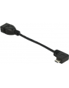 KABEL USB MICRO KĄTOWY 90”->USB AM(F) OTG 11CM DELOCK - nr 26