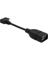 KABEL USB MICRO KĄTOWY 90”->USB AM(F) OTG 11CM DELOCK - nr 27