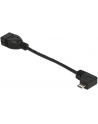 KABEL USB MICRO KĄTOWY 90”->USB AM(F) OTG 11CM DELOCK - nr 48