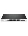 D-LINK DGS-1210-28P, Gigabit Smart Switch with 24 10/100/1000Base-T PoE ports and 4 Gigabit MiniGBIC (SFP) ports, 802.3af, 802.3at (port 1-4), power budget 185 watts, 802.3x Flow Control, 802.3ad Link Aggregation, 802.1Q VLAN, 802.1p Priority Queues, - nr 9