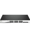 D-LINK DGS-1210-28P, Gigabit Smart Switch with 24 10/100/1000Base-T PoE ports and 4 Gigabit MiniGBIC (SFP) ports, 802.3af, 802.3at (port 1-4), power budget 185 watts, 802.3x Flow Control, 802.3ad Link Aggregation, 802.1Q VLAN, 802.1p Priority Queues, - nr 22