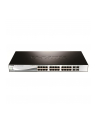 D-LINK DGS-1210-28P, Gigabit Smart Switch with 24 10/100/1000Base-T PoE ports and 4 Gigabit MiniGBIC (SFP) ports, 802.3af, 802.3at (port 1-4), power budget 185 watts, 802.3x Flow Control, 802.3ad Link Aggregation, 802.1Q VLAN, 802.1p Priority Queues, - nr 30