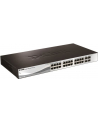 D-LINK DGS-1210-28P, Gigabit Smart Switch with 24 10/100/1000Base-T PoE ports and 4 Gigabit MiniGBIC (SFP) ports, 802.3af, 802.3at (port 1-4), power budget 185 watts, 802.3x Flow Control, 802.3ad Link Aggregation, 802.1Q VLAN, 802.1p Priority Queues, - nr 35