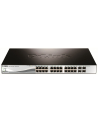 D-LINK DGS-1210-28P, Gigabit Smart Switch with 24 10/100/1000Base-T PoE ports and 4 Gigabit MiniGBIC (SFP) ports, 802.3af, 802.3at (port 1-4), power budget 185 watts, 802.3x Flow Control, 802.3ad Link Aggregation, 802.1Q VLAN, 802.1p Priority Queues, - nr 37