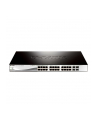 D-LINK DGS-1210-28P, Gigabit Smart Switch with 24 10/100/1000Base-T PoE ports and 4 Gigabit MiniGBIC (SFP) ports, 802.3af, 802.3at (port 1-4), power budget 185 watts, 802.3x Flow Control, 802.3ad Link Aggregation, 802.1Q VLAN, 802.1p Priority Queues, - nr 40